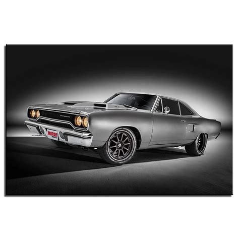 Wall Art Decoration 1970 Plymouth Muscle Car Poster Canvas Prints DIY ...