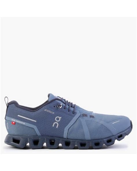 On Running Cloud 5 Waterproof Metal Navy Trainers in Blue | Lyst