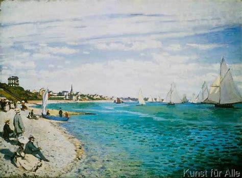 Claude Monet: Régates à Sainte-Adresse. Kunstdruck, Leinwandbild, Glasbild | Claude monet art ...