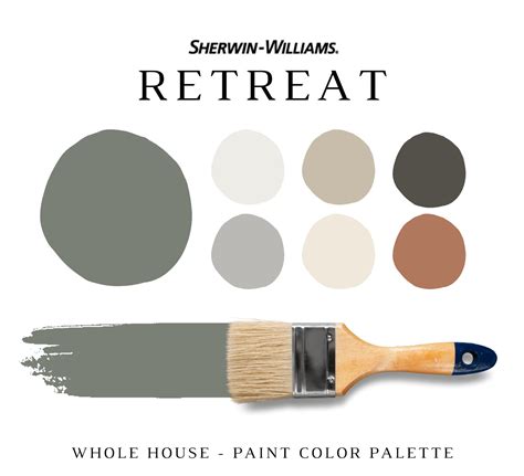 Sherwin Williams RETREAT Paint Color Palette RETREAT - Etsy