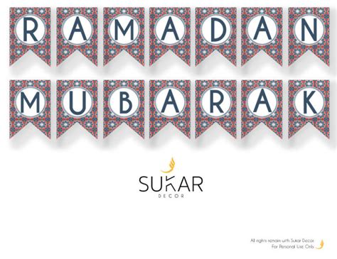 Ramadan Mubarak Banner Instant Download Islamic Decor - Sukar Decor Islamic Decor