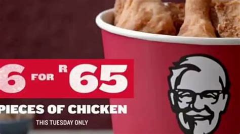 Tuesday 6 pieces of chicken KFC special - YouTube