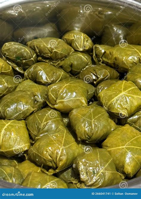 National Cuisine. Dolma of Grape Leaves. Azerbaijan. Baku Stock Image ...