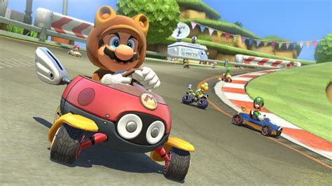 Tanooki Mario Kart 8 Gameplay Screenshot DLC Pack 1