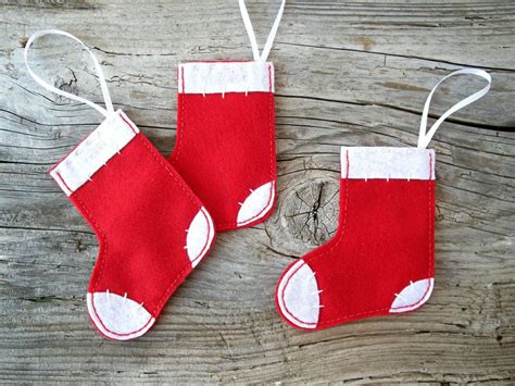 Felt Christmas stockings mini stockings holiday decor felt | Etsy