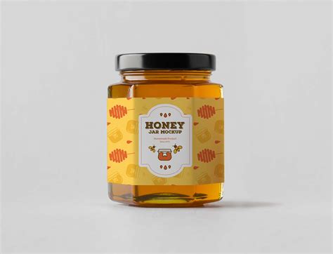 Free Honey Jar Mockup (PSD)