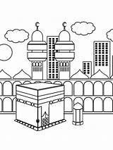 Coloring Pages Hajj Kaaba Coloriage Kaba Islam Color Drawing Ramadan  sketch template