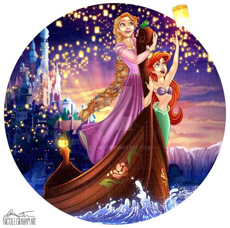 Rapunzel and Ariel by jostnic | Disney princess facts, Punk disney ...