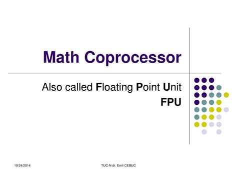 PPT - Math Coprocessor PowerPoint Presentation, free download - ID:5809643