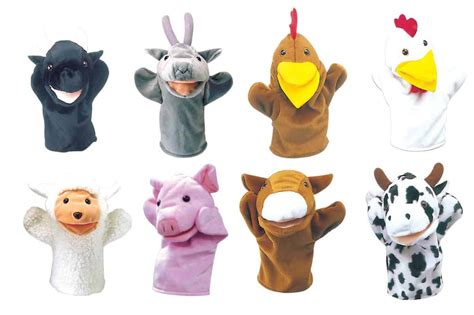 Farm Animal Hand Puppets Set of 8 | Learning 4 Kids