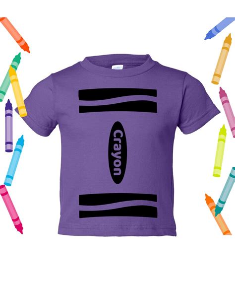 Kid's Crayon Shirt Costume Favorite Color Funny Tee - Etsy