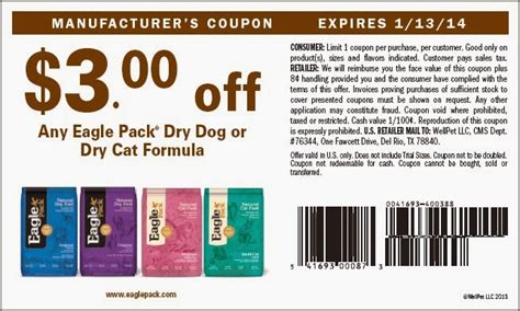 101 Dog Health Tips: 4 Eagle Pack Dog Food Coupons January 2014