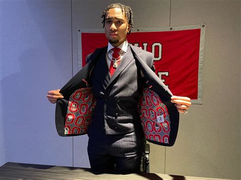 Ohio State quarterback C.J. Stroud's suit for Heisman Trophy ceremony