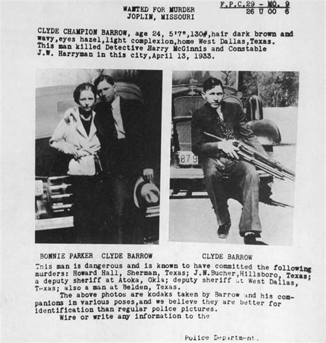 A Wanted Poster For Bonnie And Clyde Photograph by Everett | Pixels