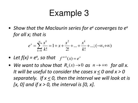 PPT - Convergence of Taylor Series PowerPoint Presentation, free download - ID:5656263