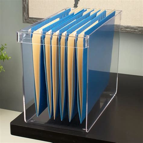 New Design Clear Acrylic Plastic Hanging Magazine Desktop File Organizer File Folder Document ...