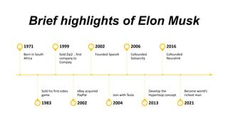 About Entrepreneur ELON MUSK .pptx... | PPT