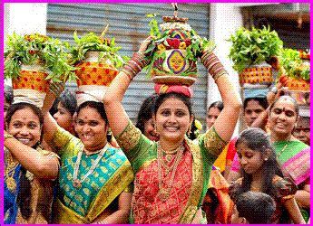 Telangana Bonalu Festival ~ Indian Festivals | India traditional dress, Indian dresses for women ...