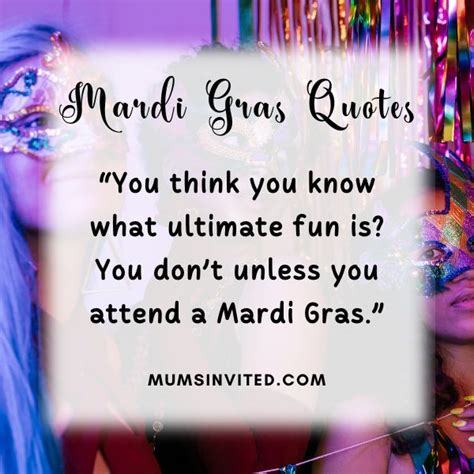 89 Mardi Gras Quotes To Get You In The Party Spirit - Mums Invited