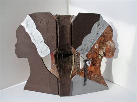 Altered Book Art Book Sculpture Mixed Media Silhouette