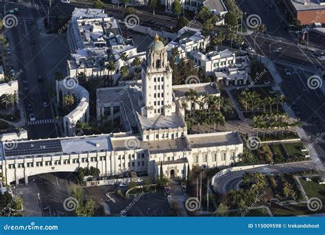 Beverly Hills City Hall Aerial Editorial Stock Photo - Image of ...