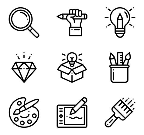 50 Graphic design icons vector free download