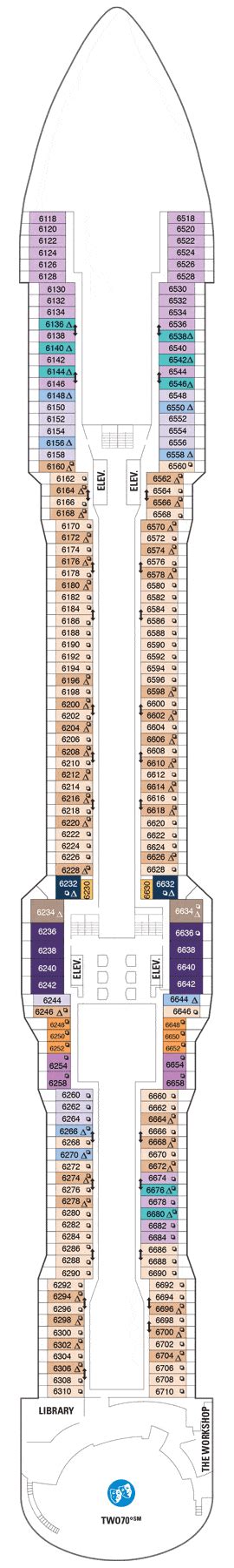 Ovation of the Seas Deck plan & cabin plan