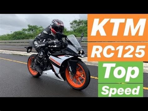 2019 KTM RC 125 Top Speed 120 kmph on TRACK (True Speed 115 kmph) - YouTube