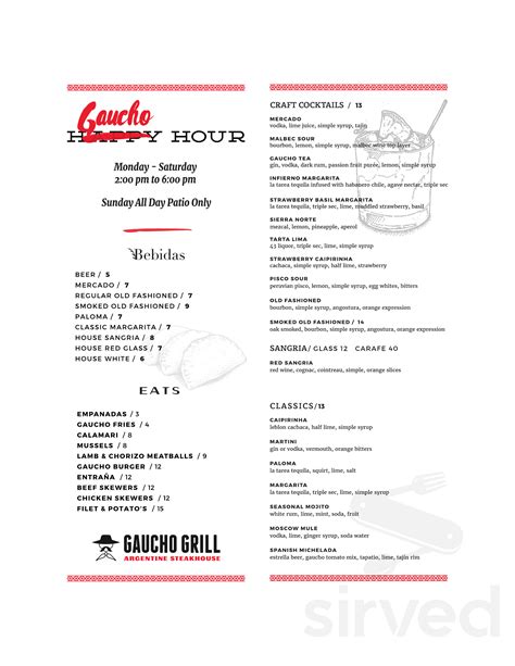 Gaucho Grill Pasadena menus in Pasadena, California, United States