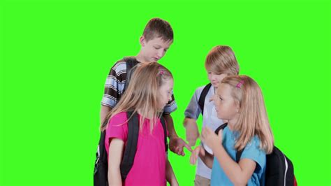 Smiling School Kids On Green Screen Stock Footage SBV-300309776 - Storyblocks