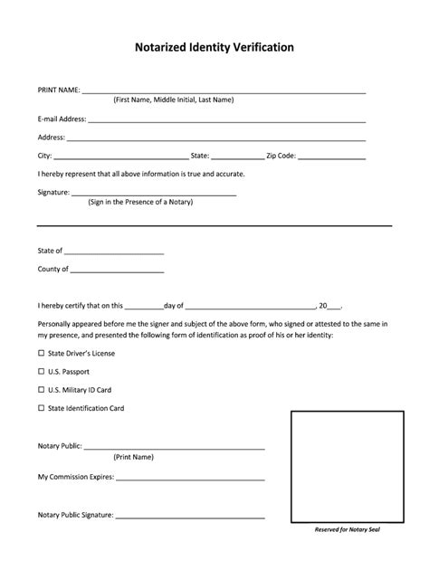 Identity Verification Form Pdf - Fill Online, Printable, Fillable ...