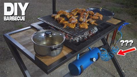 DIY Barbecue Grill BBQ Build with car JACK! - YouTube