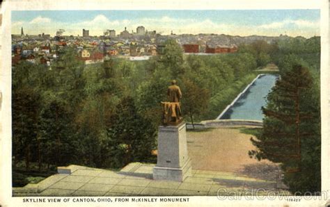 Skyline View Of Canton From McKinley Monument Ohio