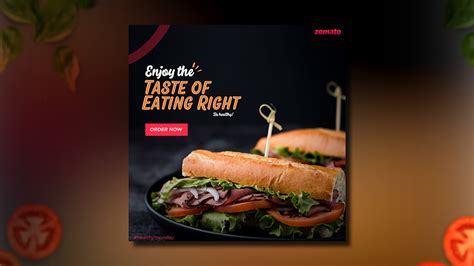 Zomato Social Media Post | Zomato Social Media Ad Post on Behance