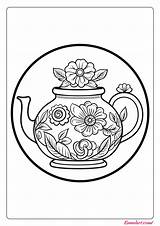 🫖 Free Printable Teapot Coloring Pages  Kumalart sketch template