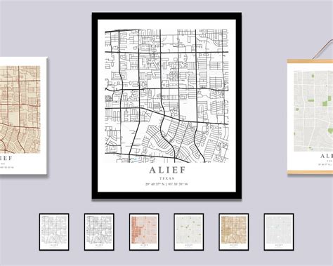 Alief TX City Map Print Alief Street Map Poster Alief City Map - Etsy