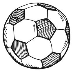 Football soccer ball sports game calligraphic Vector Image