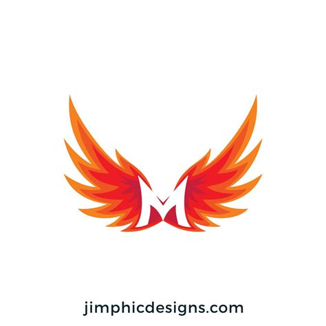 Wings M Logo | Logo design free templates, Logo sketches, Portraiture ...