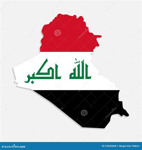 Iraq flag map stock vector. Illustration of symbol, travel - 278465808