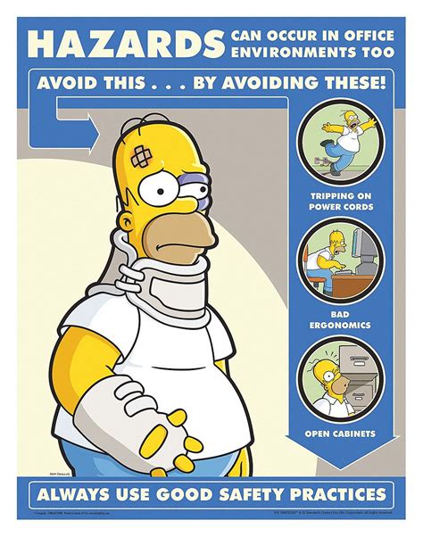 SAFETYPOSTER.COM Simpsons Safety Poster, Safety Banner Legend Hazards ...