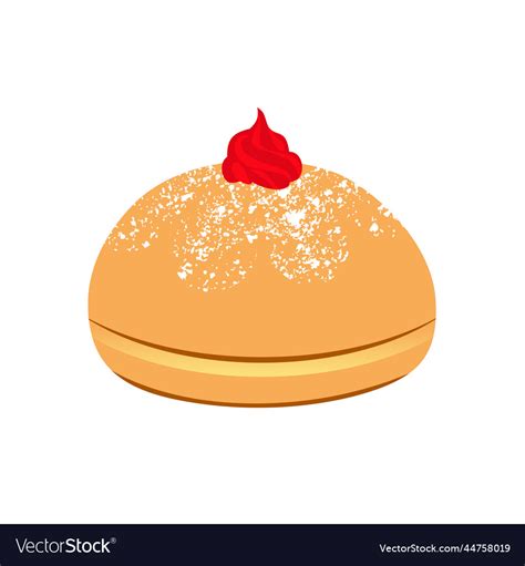 Hanukkah sufganiyot traditional donuts for jewish Vector Image