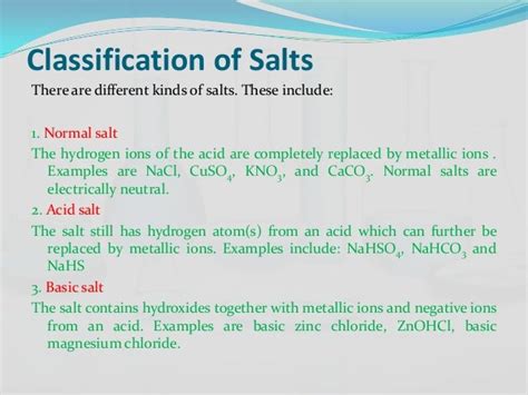 Acids bases and salts