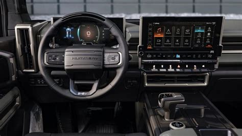 Front interior view of Hummer EV steering wheel and dash - ERNIE DEAN ...