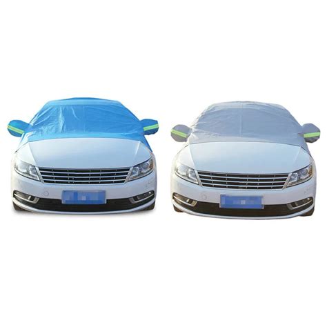 Universal Car Covers Winter Outdoor Snow Freeze Prevention Half Body Car Half Cover Sun UV Snow ...