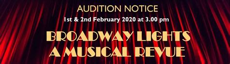 Auditions – Broadway Lights “A Musical Revue” – Torbay Theatre