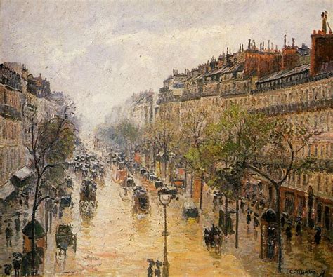 Boulevard Montmartre Spring Rain - Camille Pissarro - WikiArt.org ...