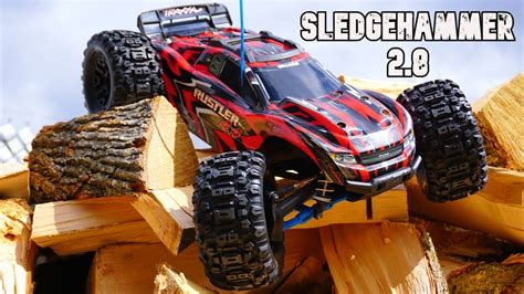 !!Brand New!! Traxxas SledgeHammer Wheels & Tires Rustler 4x4 VXL - YouTube