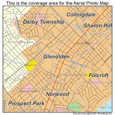 Aerial Photography Map of Glenolden, PA Pennsylvania