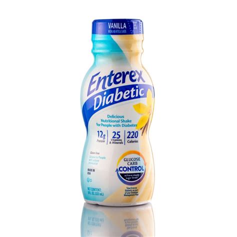 Enterex® Diabetic Vanilla, Case of 24 8oz (237mL) bottles - Enterex ...