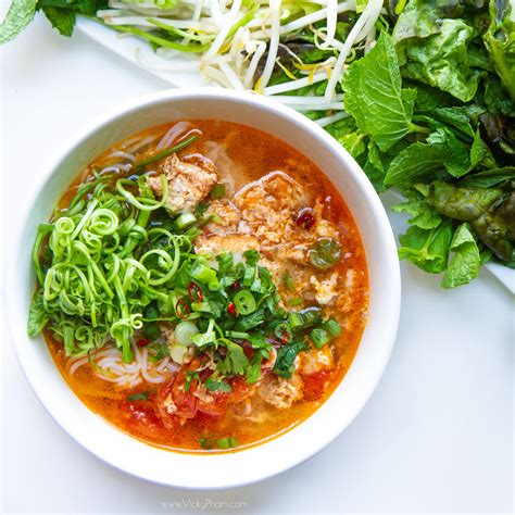 Vietnamese Pork & Crab Noodle Soup (Bun Rieu Cua Thit) — Vietnamese Home Cooking Recipes